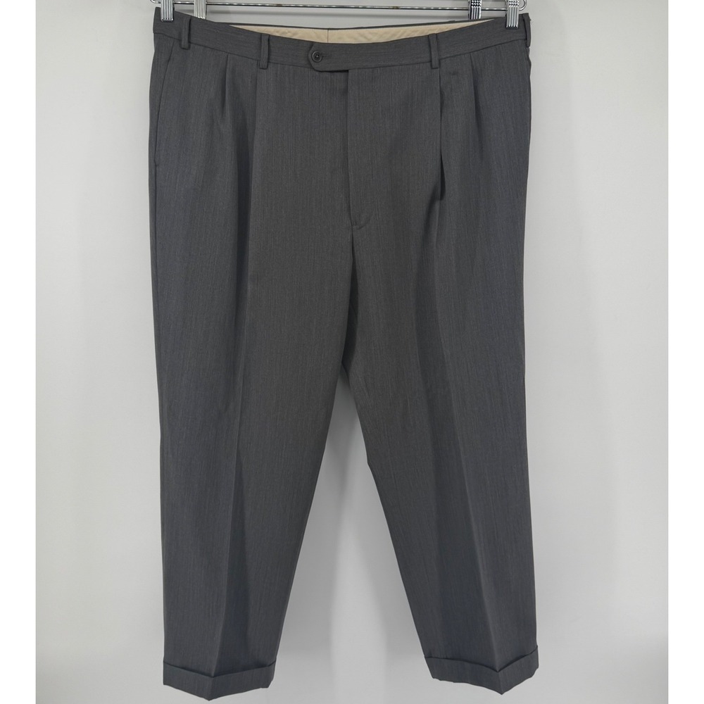 Brooks Brothers Men's Dark Charcoal Dress Pants - Picture 2 of 6